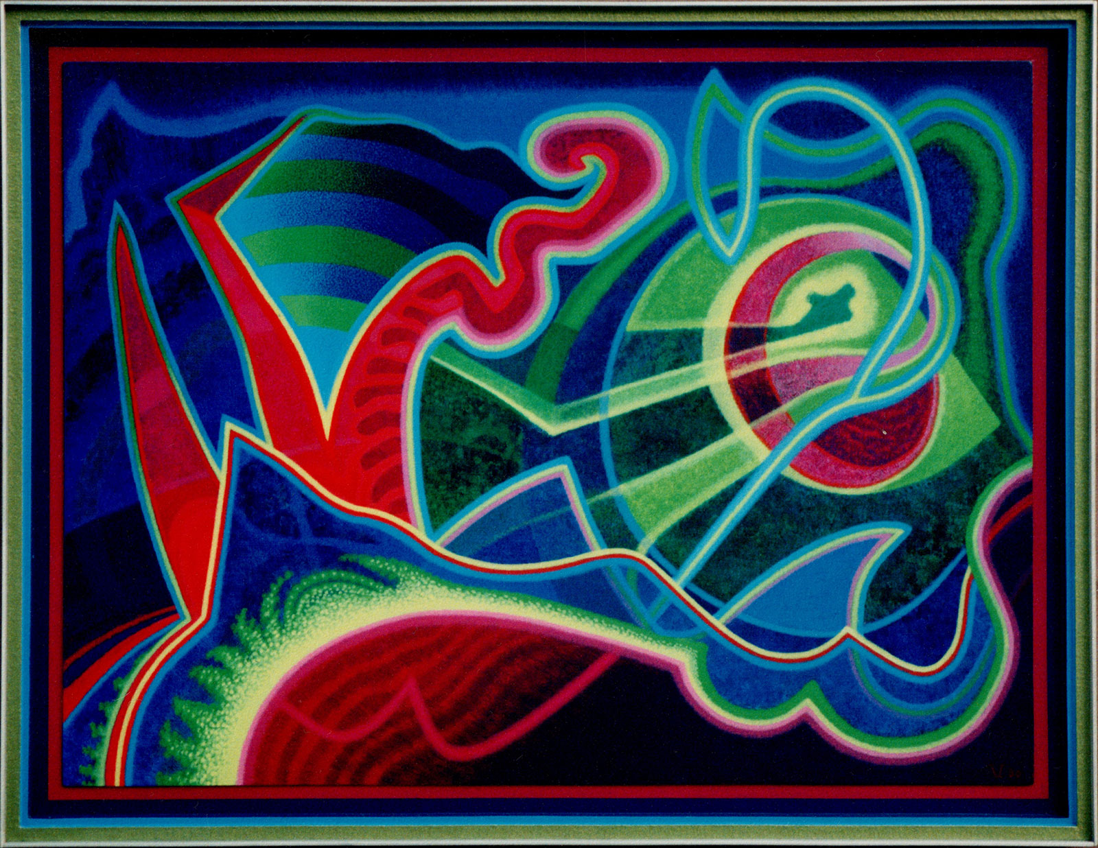 Aqua Treasurata, 1990, Acrylic, 35.5x27.5